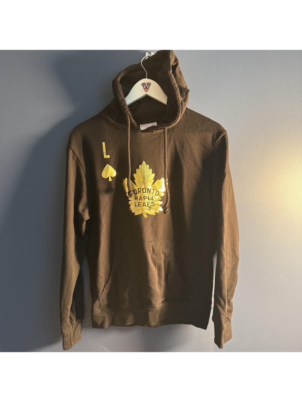 Mitchell & Ness Full Deck Toronto Maple Leafs Hoodie Size M Black Gold NHL